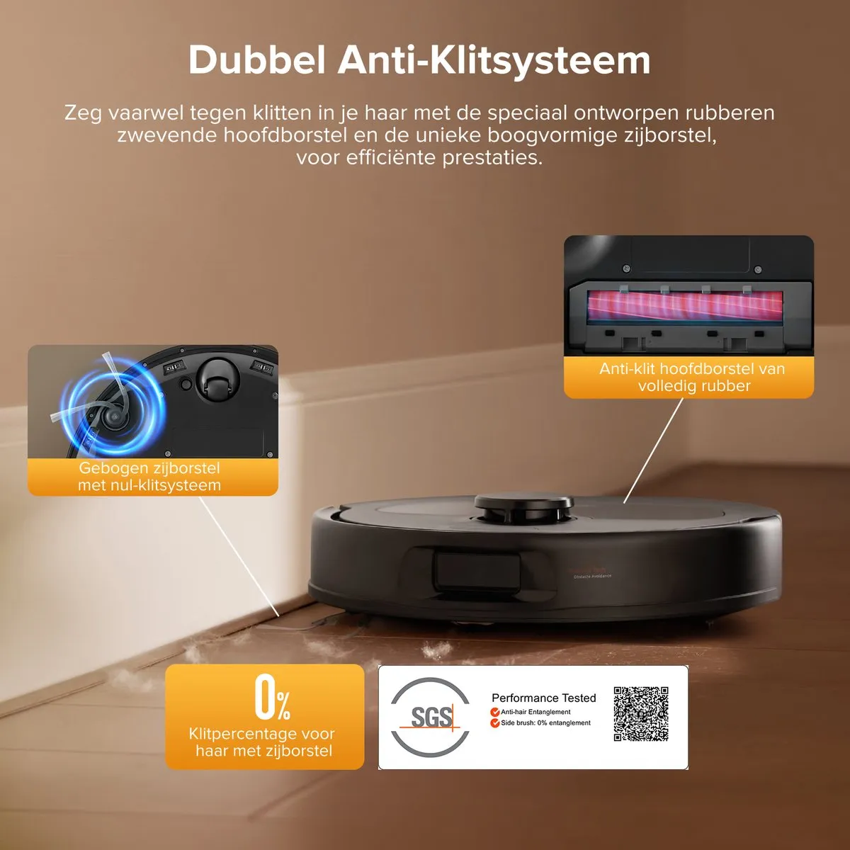 Roborock QV 35S Qrevo Plus Robotstofzuiger - 10.000 Pa - Zwart - afbeelding 6 van 6