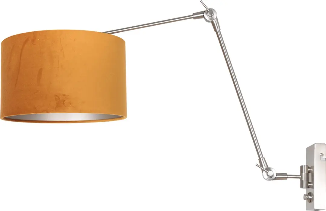 Steinhauer Prestige Chic 8111ST Wandlamp - Staal/Goud - 1 Lichtpunt
