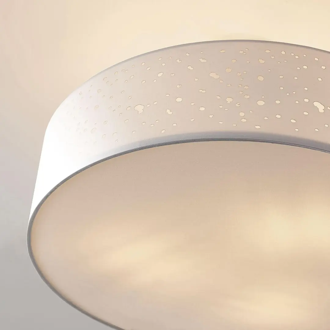 Lindby Plafondlamp 3-Lichts - Ø50cm - Wit/Nikkel - afbeelding 6 van 6