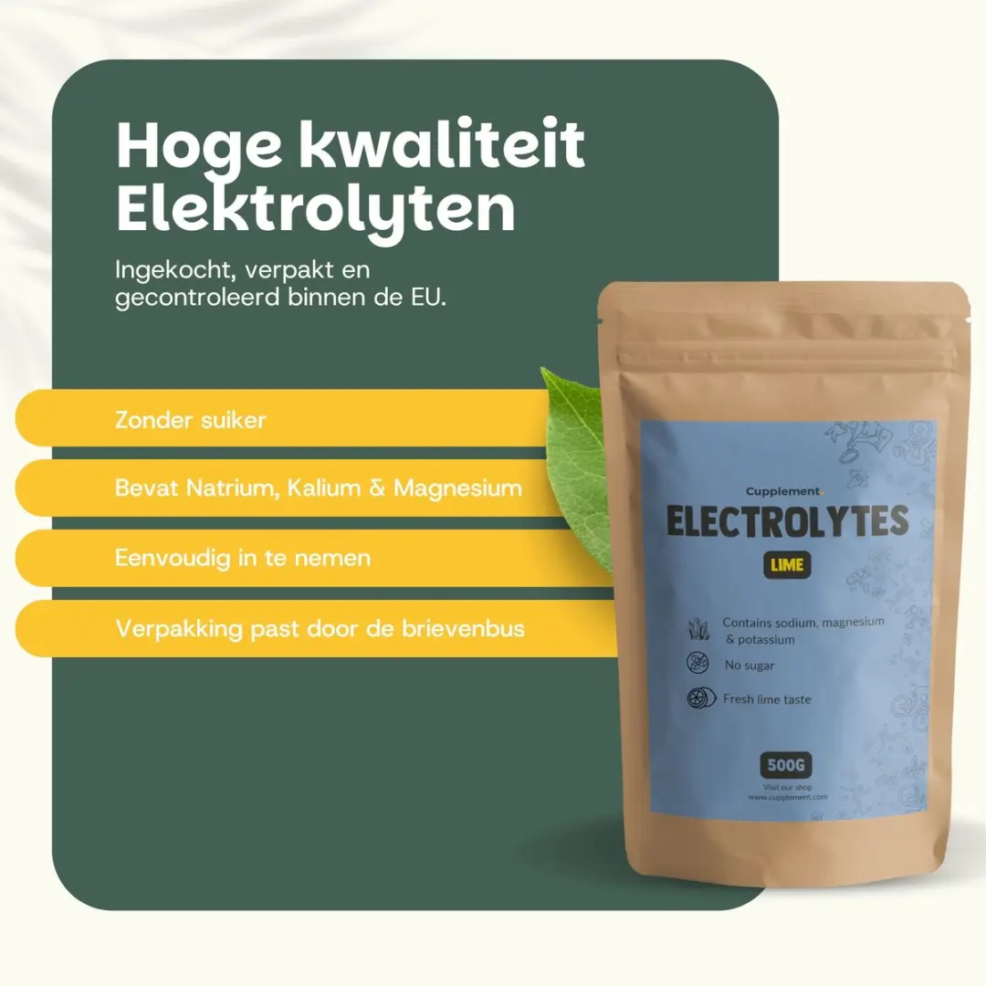Cupplement Elektrolyten Poeder Citroen Suikervrij - 4x500g