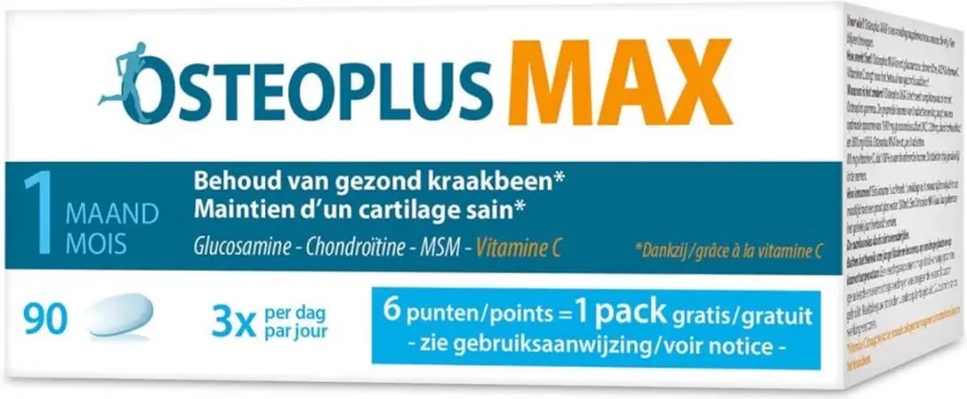 Osteoplus Max Glucosamine Chondroïtine MSM Vitamine C 90 tabletten