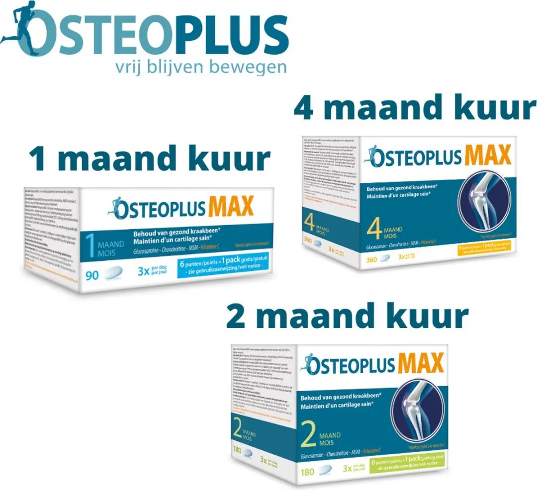 Osteoplus Max Glucosamine Chondroïtine MSM Vitamine C 90 tabletten