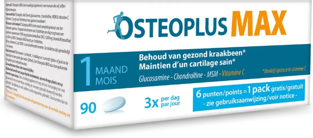 Osteoplus Max Glucosamine Chondroïtine MSM Vitamine C 90 tabletten