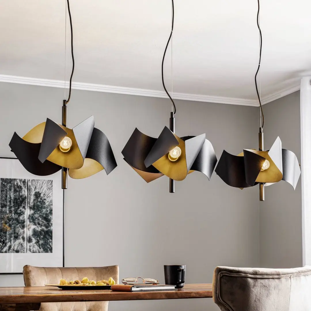 Lucande Hanglamp 3 Lichtpunten Staal - 3x40W - Zandzwart