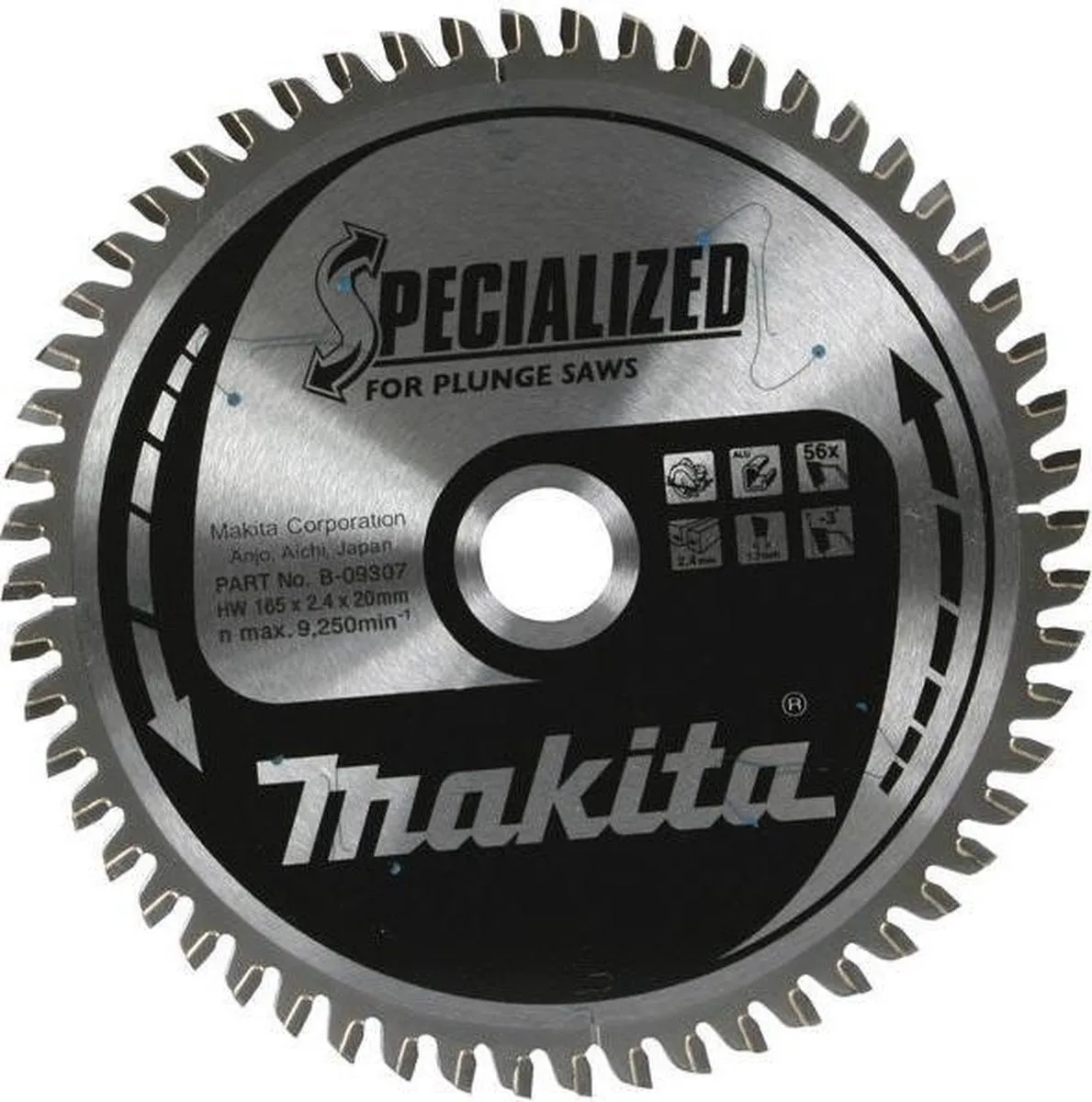 Makita B-10344 Invalcirkelzaagblad Corian 165mm