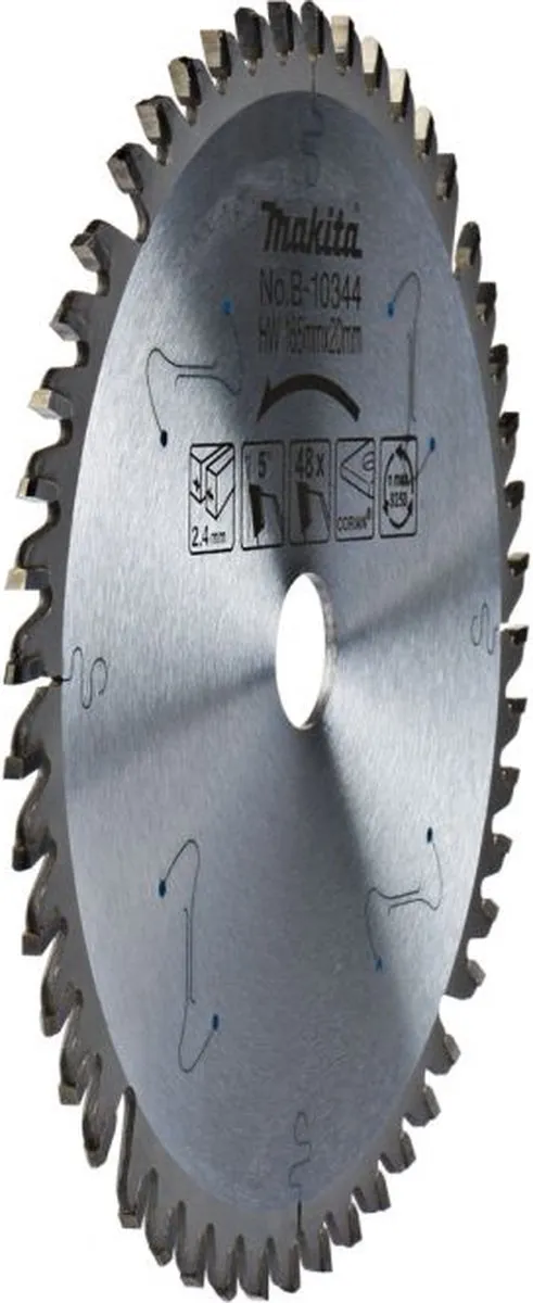 Makita B-10344 Invalcirkelzaagblad Corian 165mm - 48T - afbeelding 2 van 3