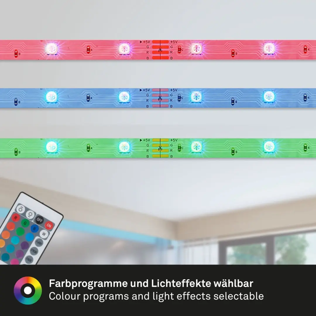 Briloner USB LED Strip RGB 500cm - Inclusief afstandsbediening