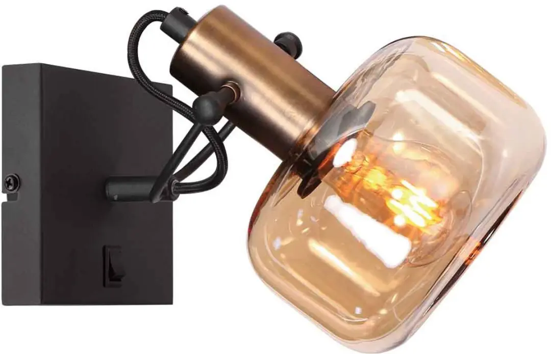 Steinhauer Wandlamp Glaslic 3864BR - Bronzen - 10cm
