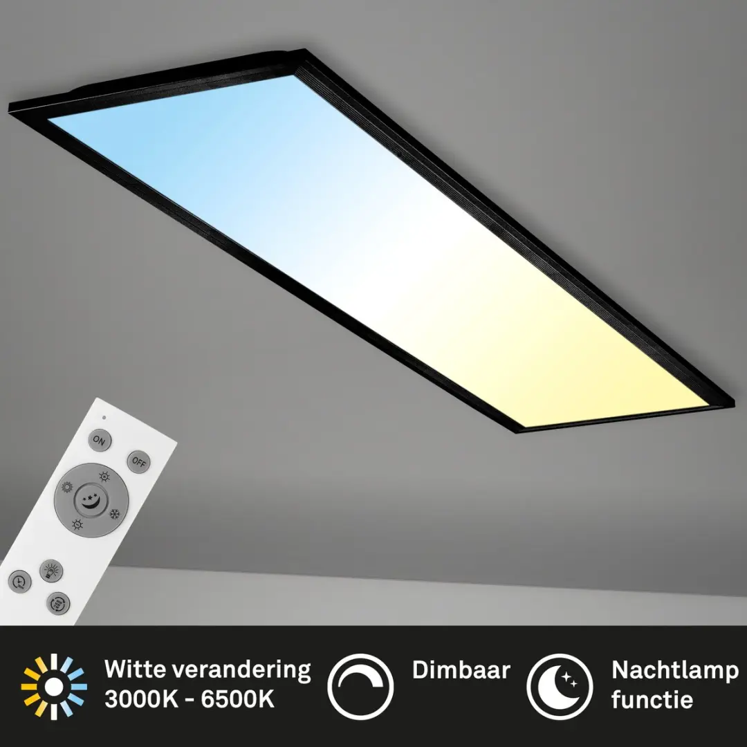 Briloner Piatto LED Plafondlamp 24W - 100cm - Zwart