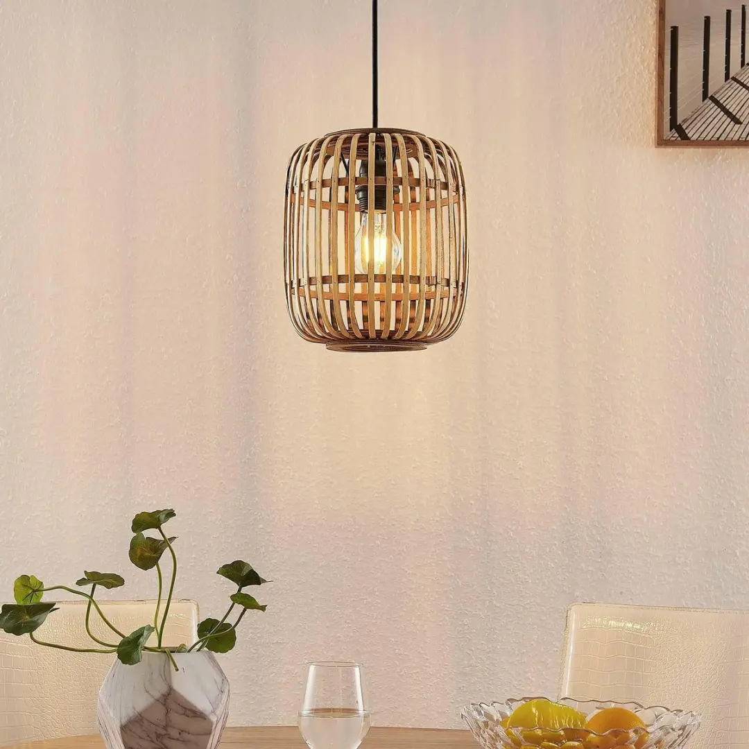 Lindby Hanglamp Hout Metaal 25cm E27