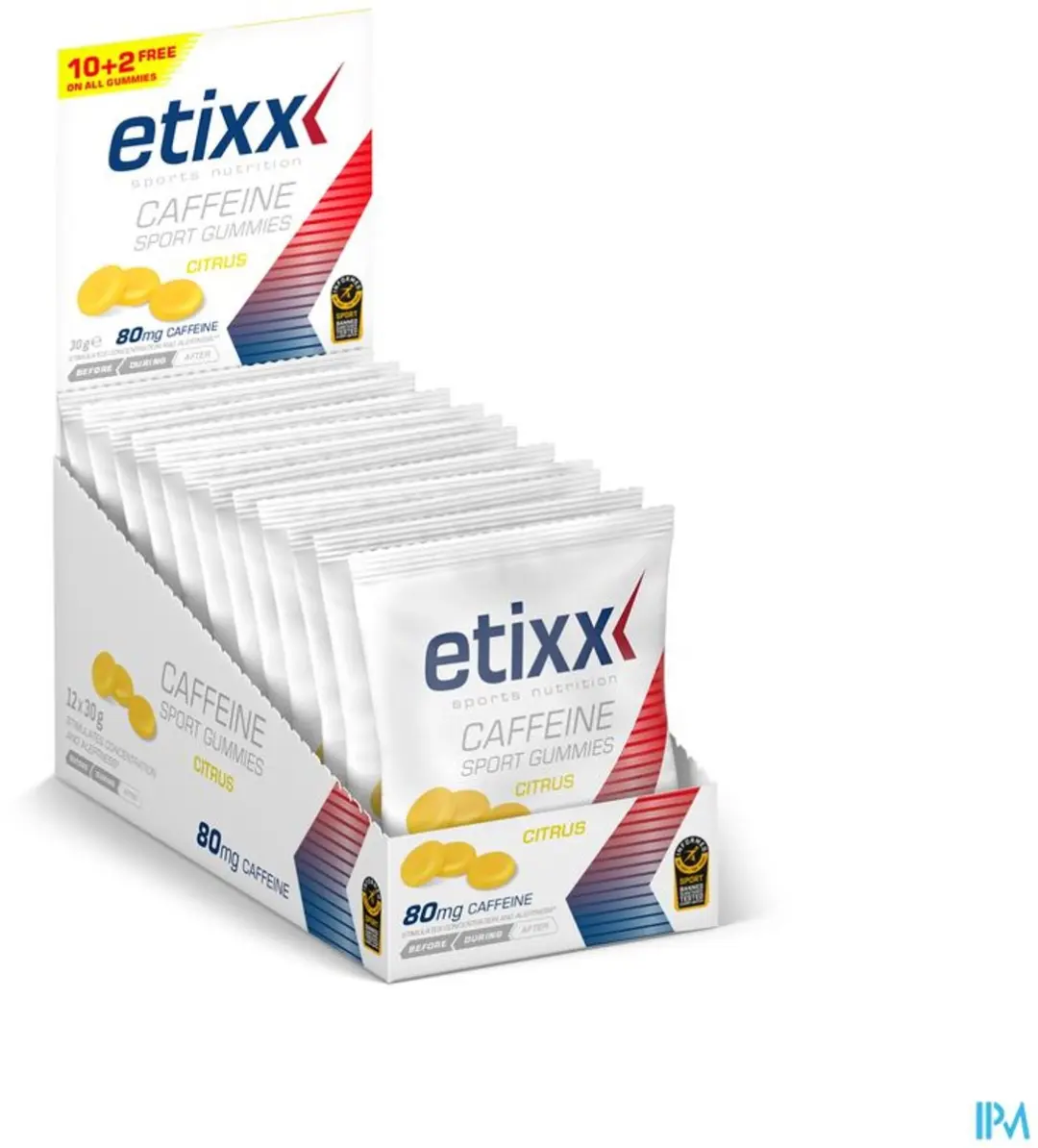 Etixx Cafeïne Sport Gummies 12x30g - 80mg Cafeïne