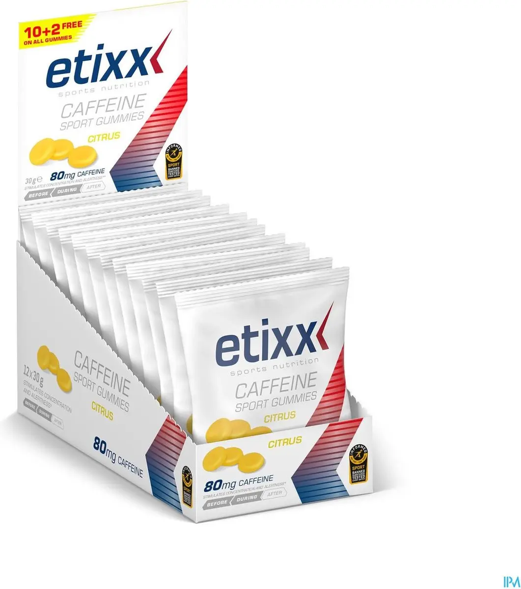 Etixx Cafeïne Sport Gummies 12x30g