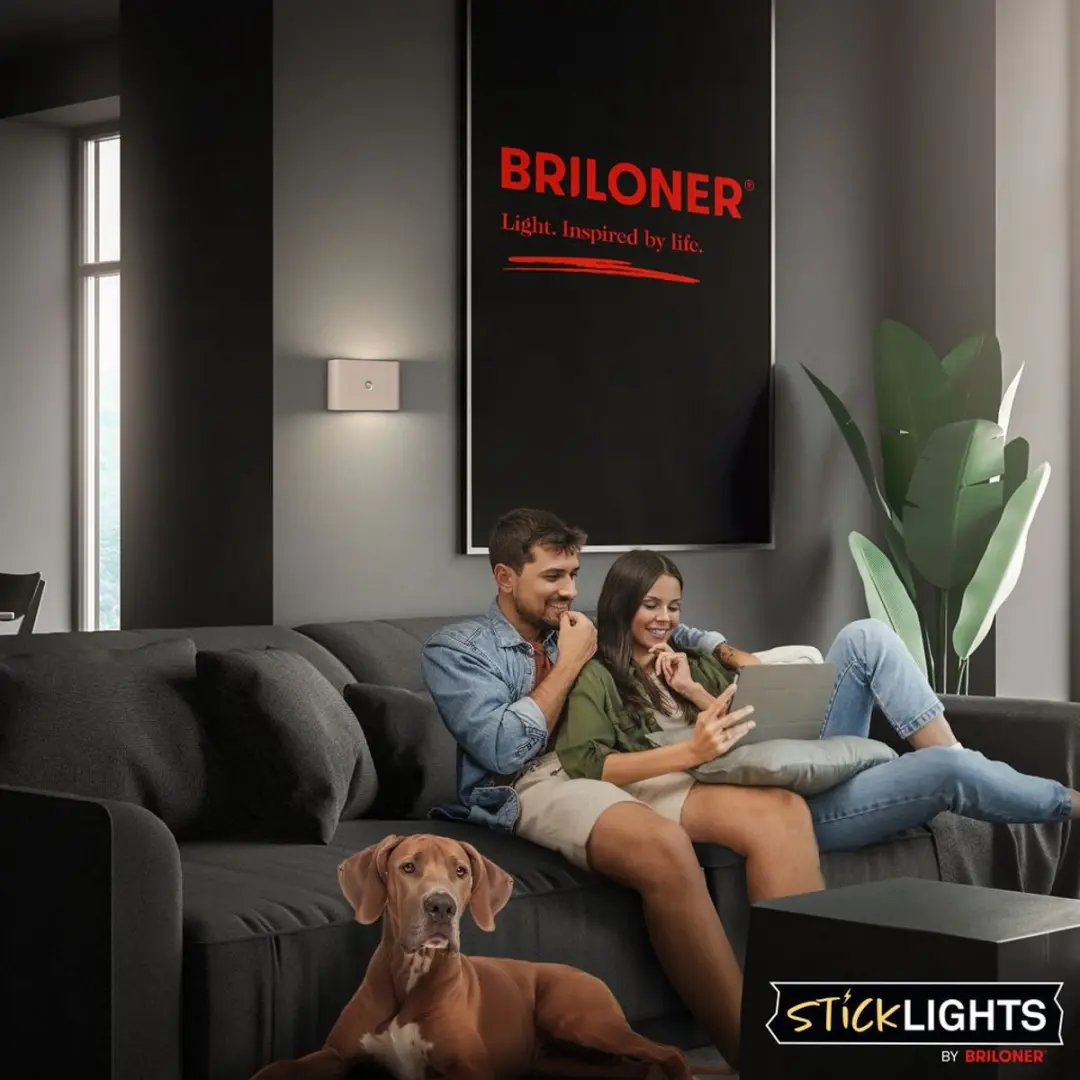 Briloner Chet LED Wandlamp Beige - 5W Warm Wit