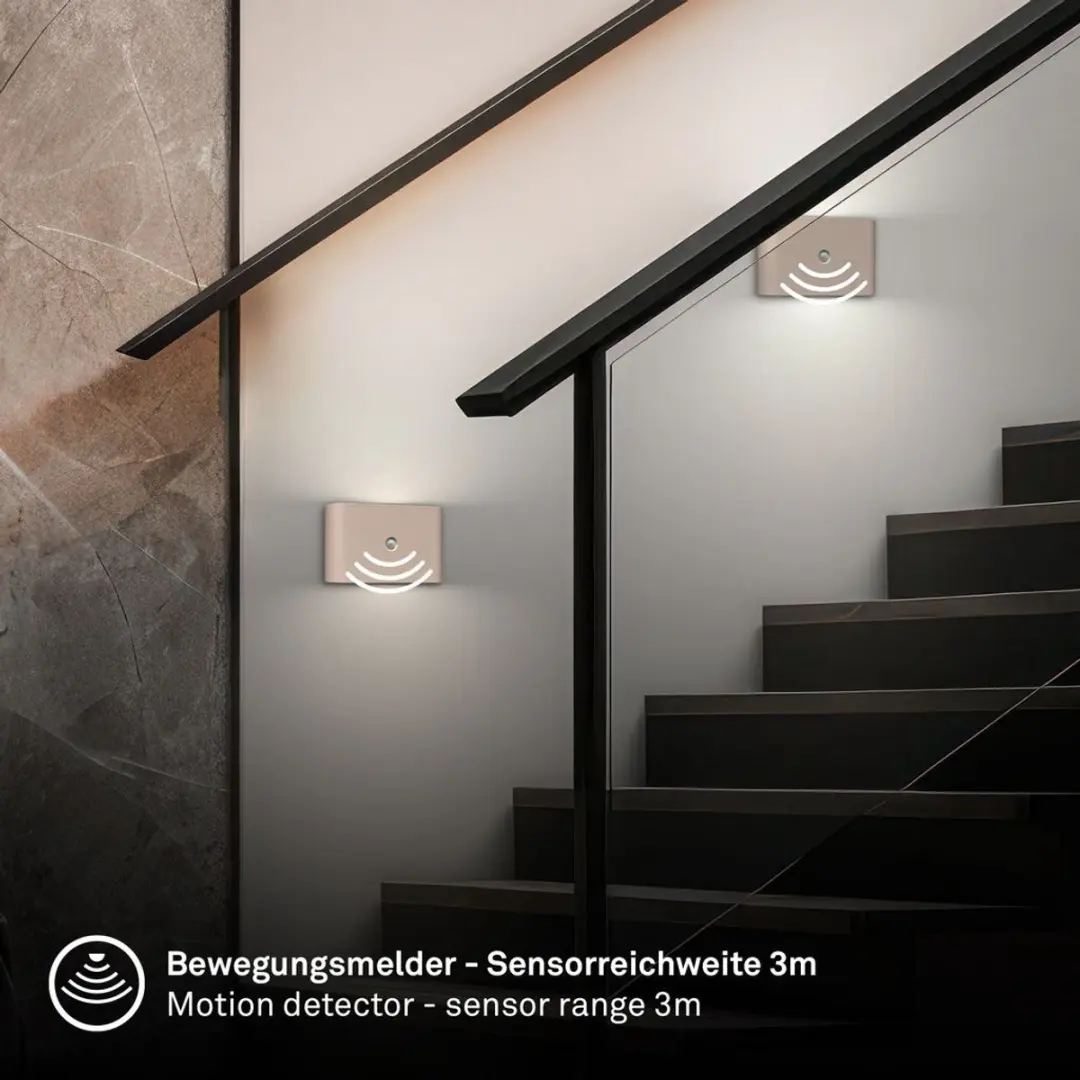 Briloner Chet LED Wandlamp Beige - 5W Warm Wit