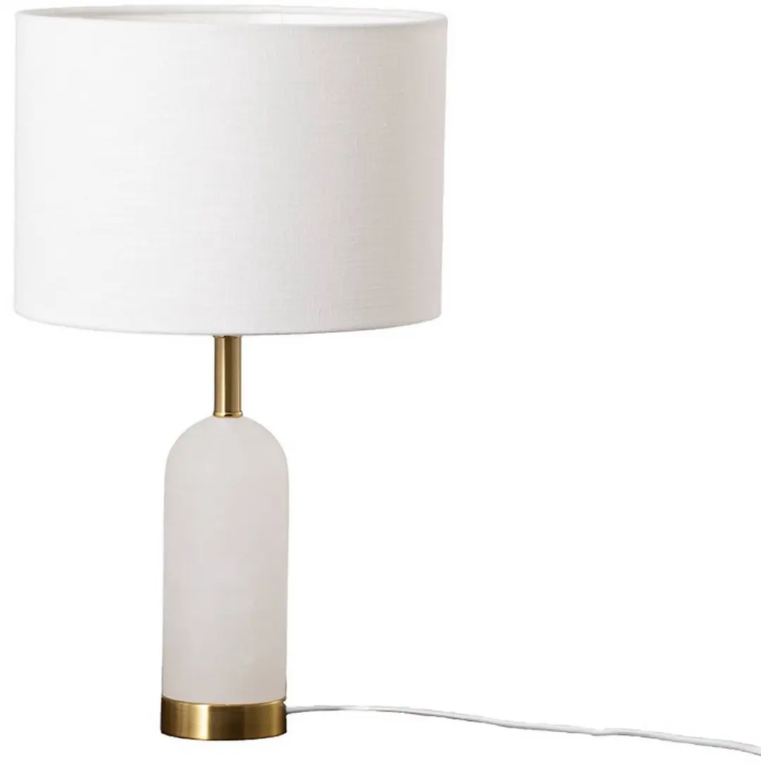 Lindby Tafellamp 1 Licht - 30cm - Wit/Grijs/Goud