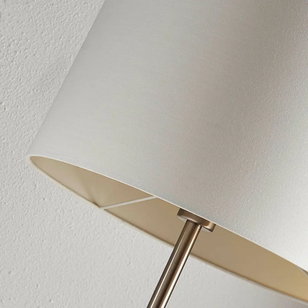 Lindby Vloerlamp Parsa+ 1 Licht - 167cm - Wit/Nikkel