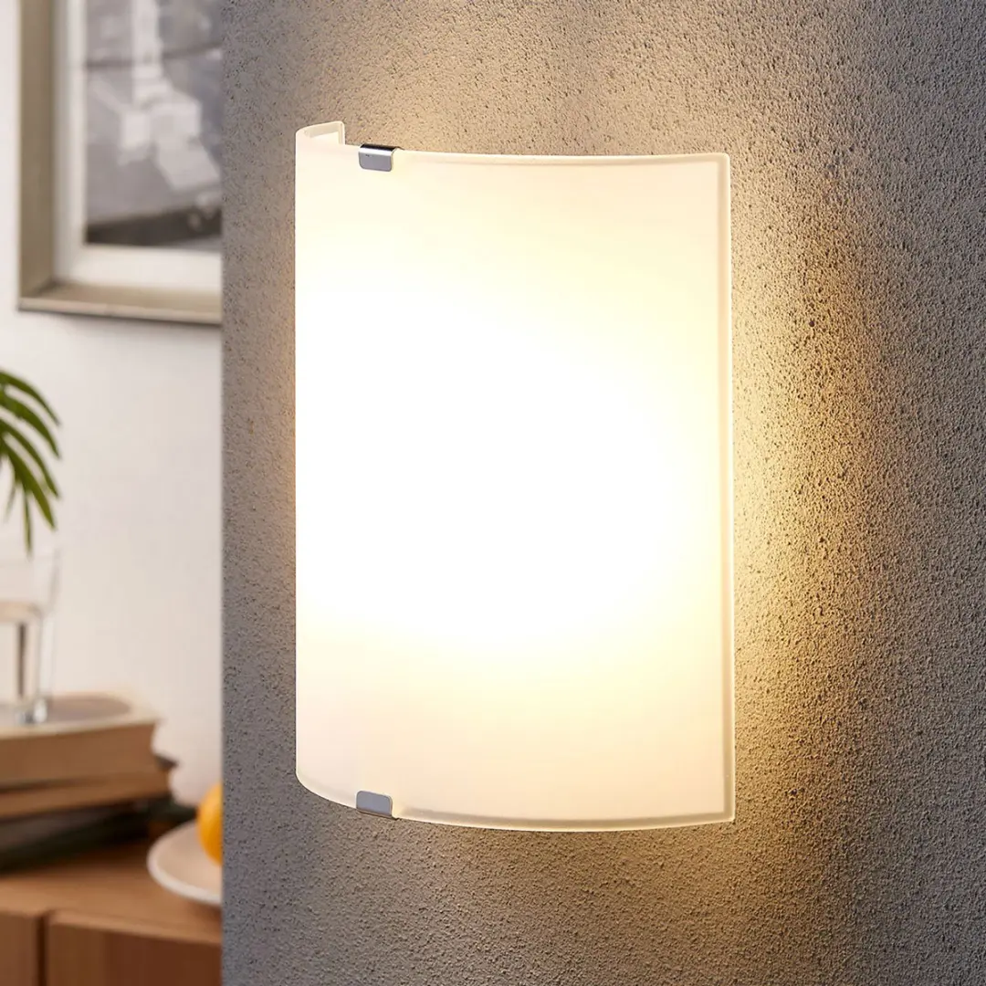 Lindby Wandlamp Glas Metaal 1 Licht E27