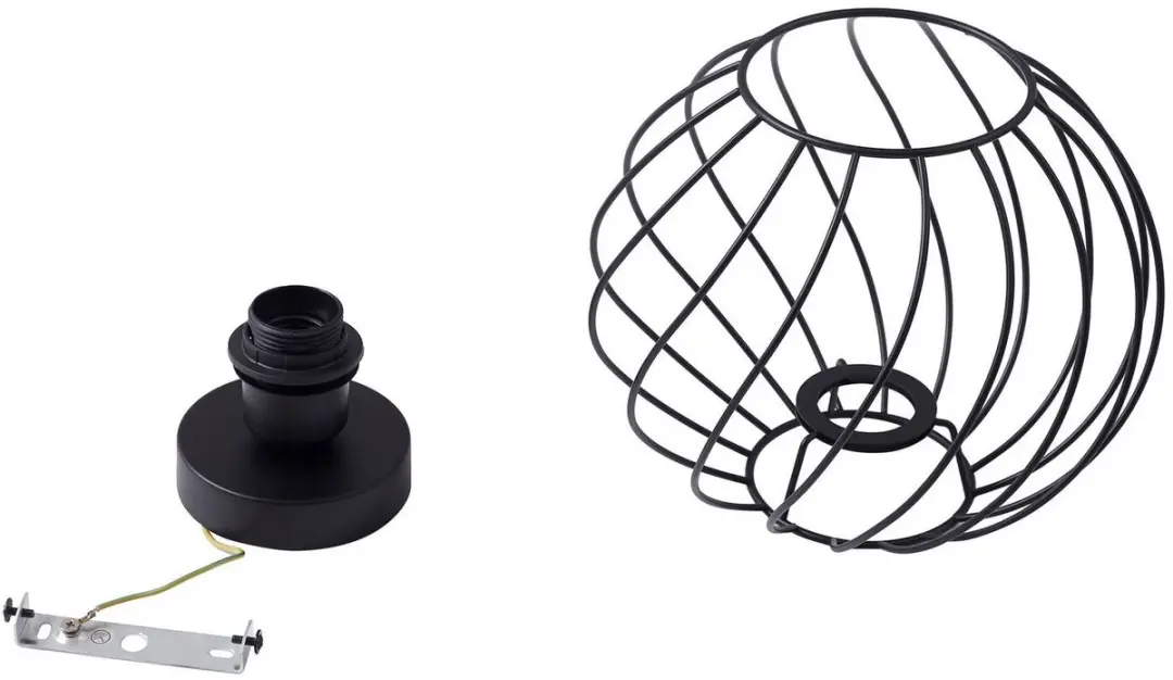 Lindby Plafondlamp Metaal 25cm - Zwart