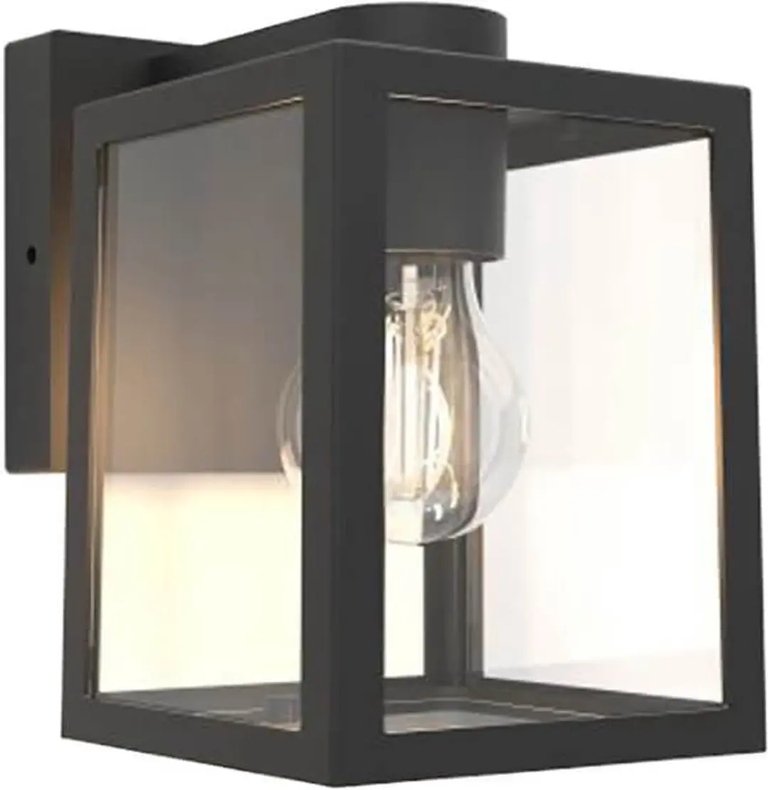 Lutec Shiva Wandlamp E27 - 40W - Zwart
