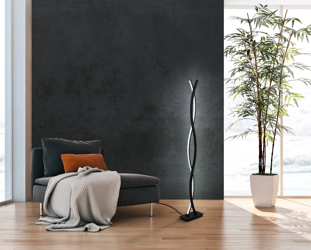 Eglo Lasana 3 Vloerlamp LED 142cm - Zwart/Wit - afbeelding 6 van 6