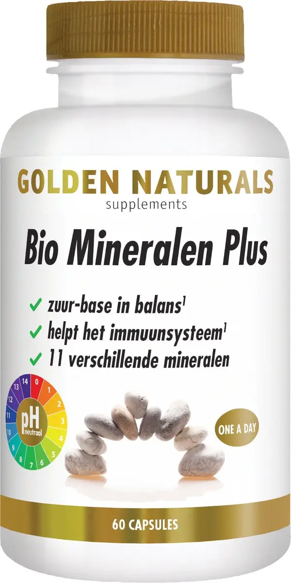 Golden Naturals Bio Mineralen Plus 60 Veganistische Capsules