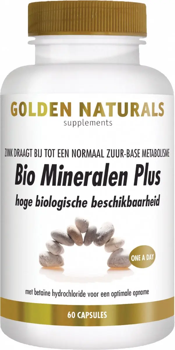 Golden Naturals Bio Mineralen Plus 60 Veganistische Capsules