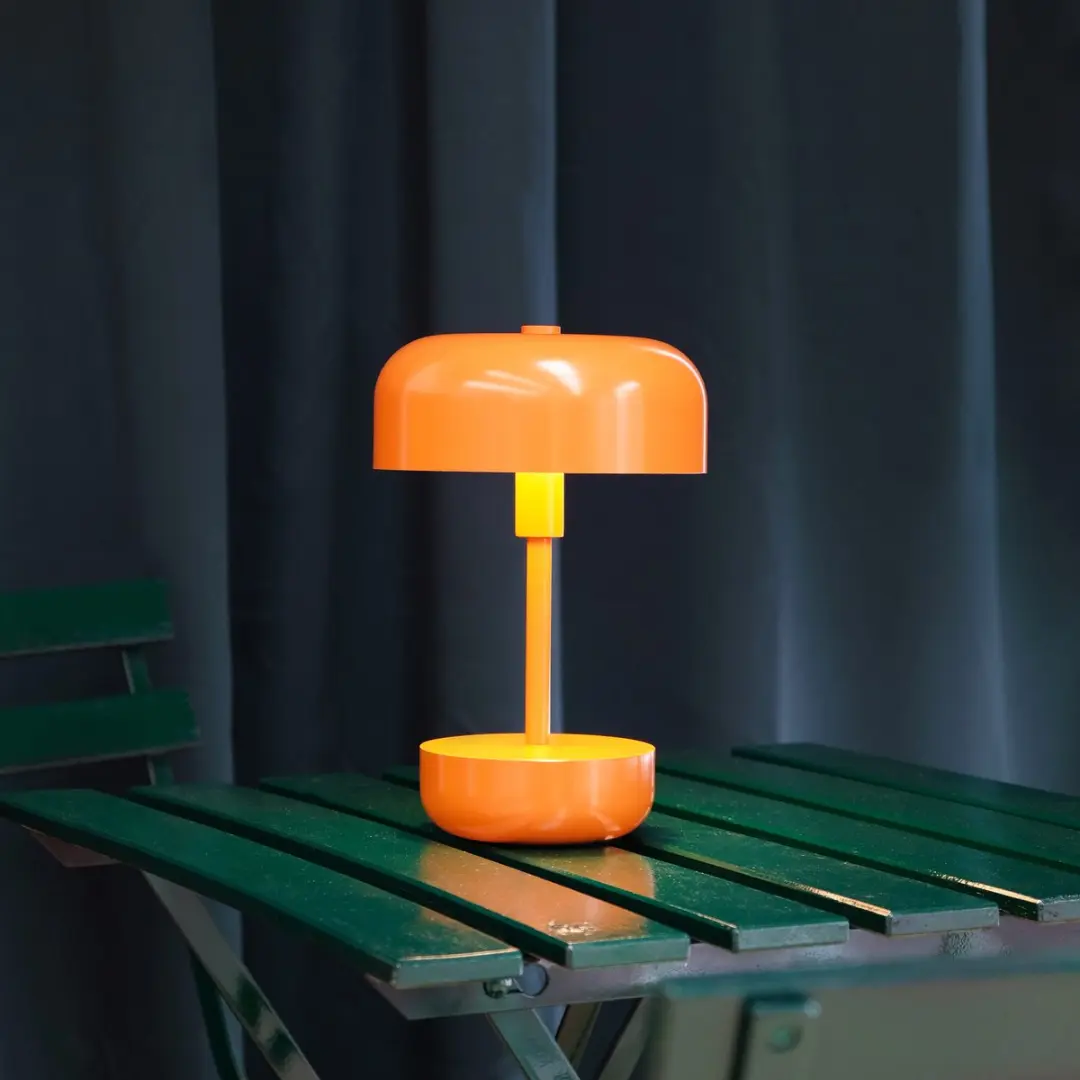 Dyberg Larsen Haipot Oplaadbare LED Tafellamp - 9W - 17cm - Orange