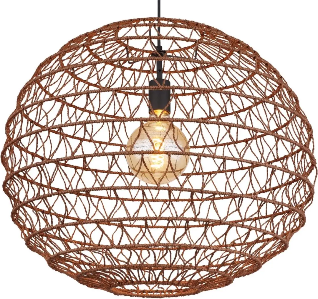 Globo Senni Hanglamp - Ø59cm - Bruin