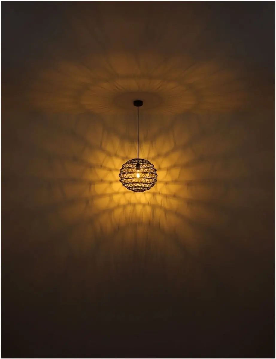 Globo Senni Hanglamp - Ø59cm - Bruin