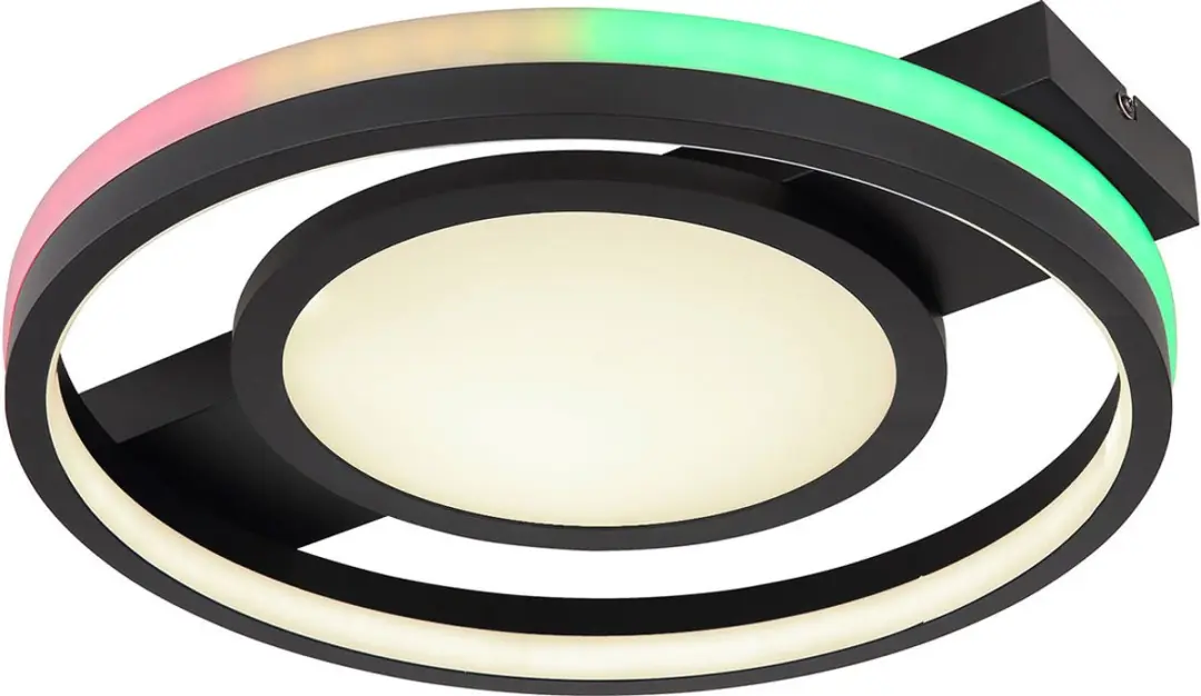 Globo Gisell Plafondlamp LED 40cm - 2 Lichtpunten - Zwart