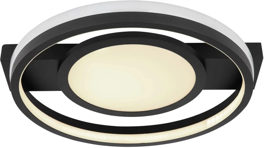 Globo Gisell Plafondlamp LED 40cm - 2 Lichtpunten - Zwart