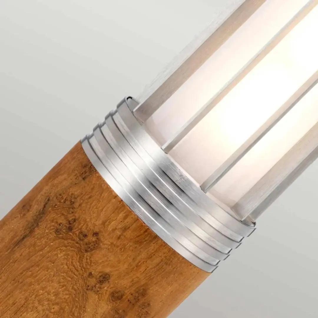 Elstead Mini LED Tuin Pilaar Hornsea E27 40W - Teak - IP55