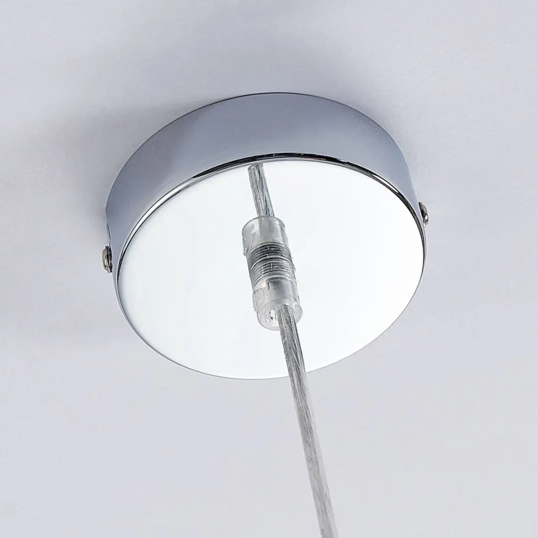 Lindby Hanglamp Metaal Hout 1 Lichtpunt E27 - 32.4cm - Licht hout