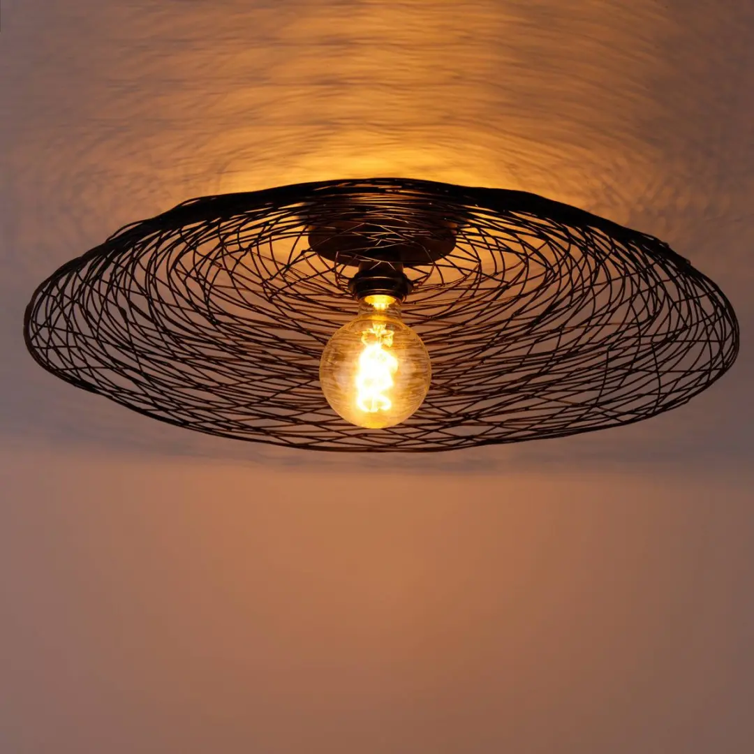 Lindby Plafondlamp 1 Licht E27 - 40cm - Zwart