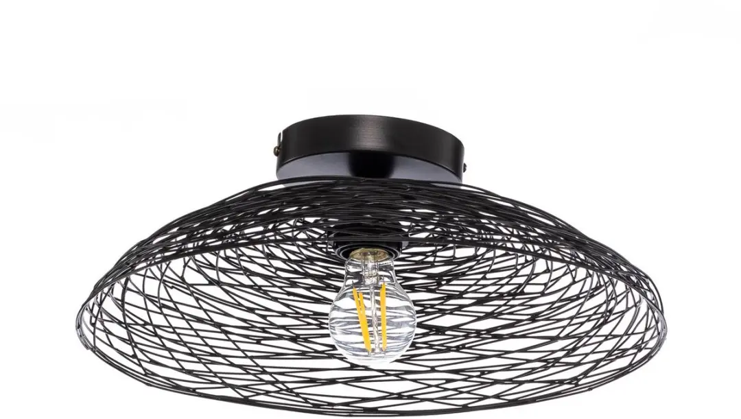 Lindby Plafondlamp 1 Licht E27 - 40cm - Zwart