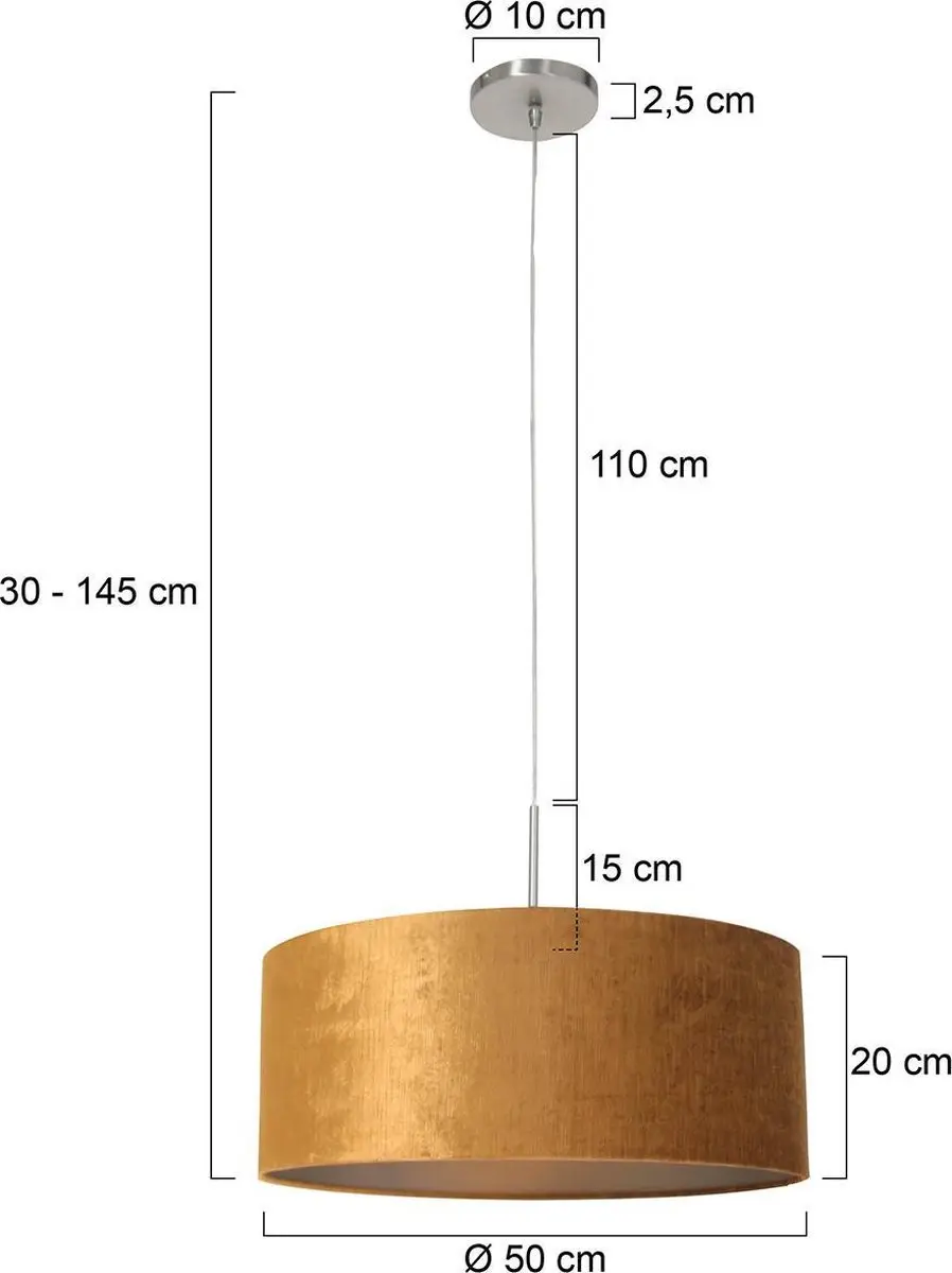 Steinhauer Sparkled Light 8150ST Hanglamp - Ø50cm - Goud/Zilver