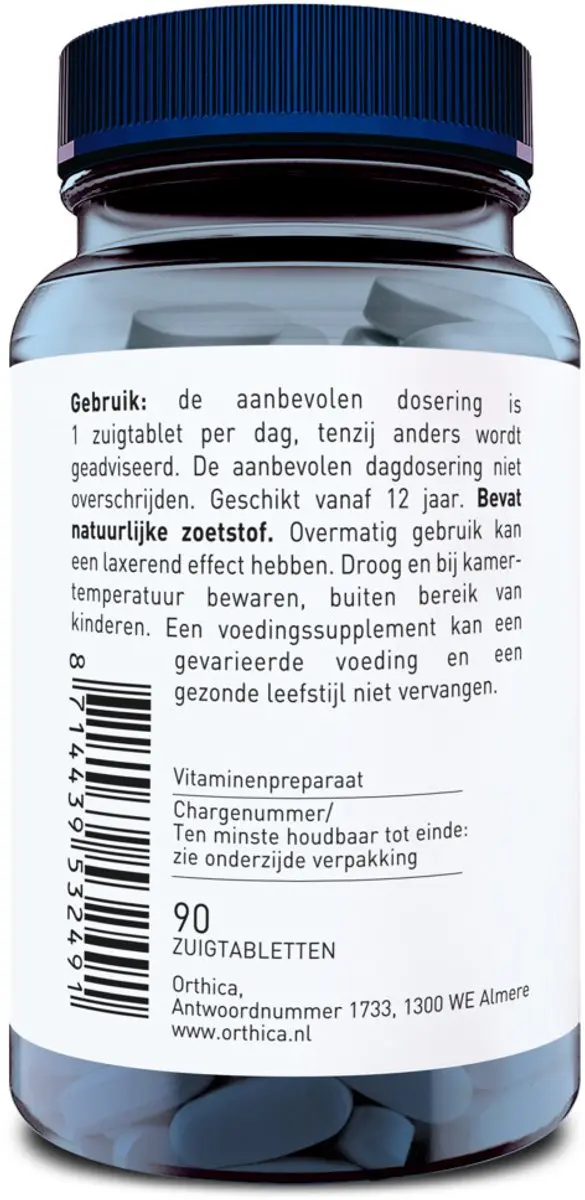 Orthica Co-Enzym B12 Zuigtabletten - 120 Stuks