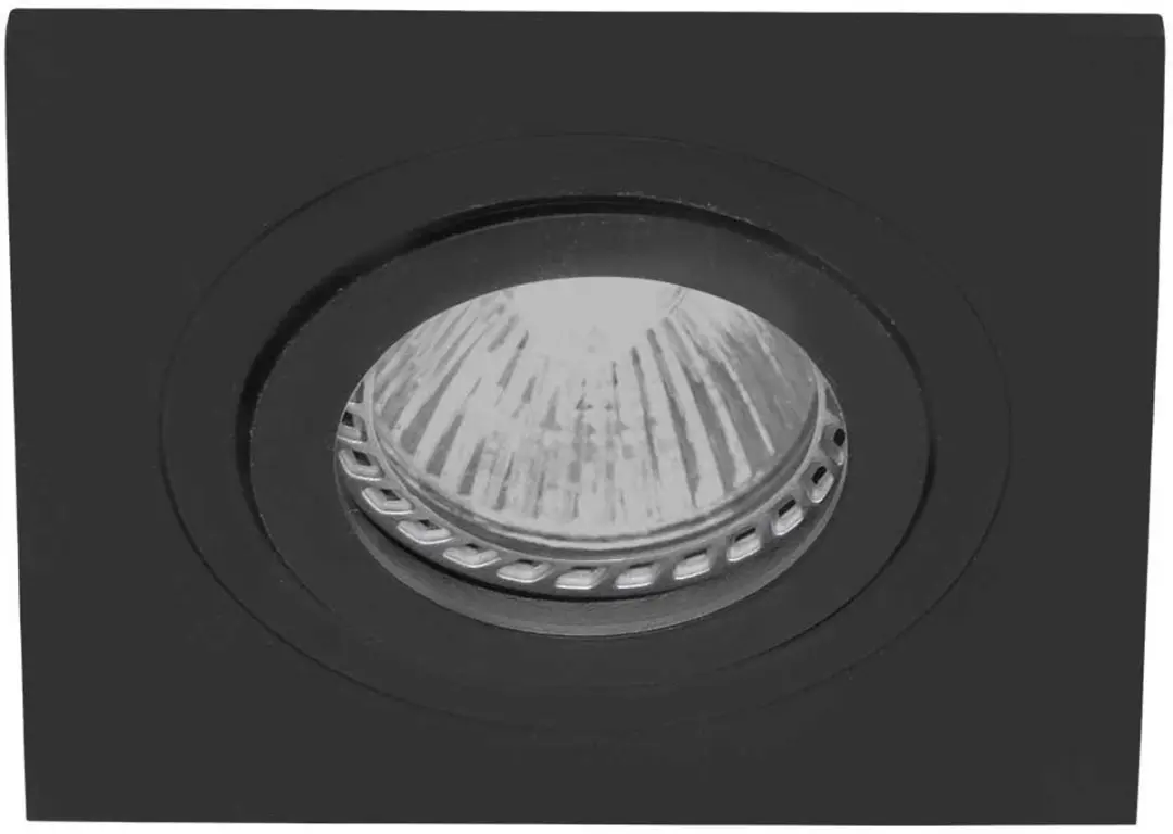 Steinhauer Inbouwspot Pelite 7305ZW 10x10cm - Zwart