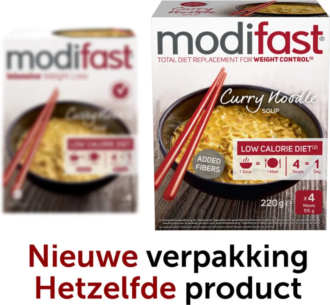Modifast Intensive Soep Curry Noodle - 6x220g