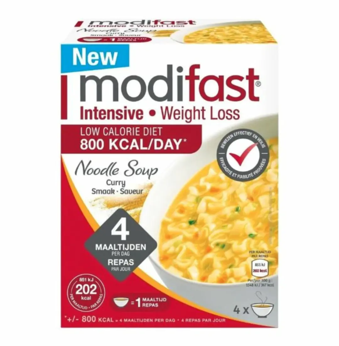 Modifast Intensive Soep Curry Noodle - 6x220g
