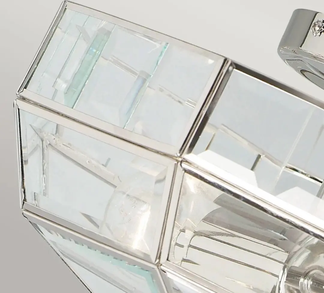 Elstead Lighting Old Park LED Plafondlamp 2x E27 60W - Polished Nickel
