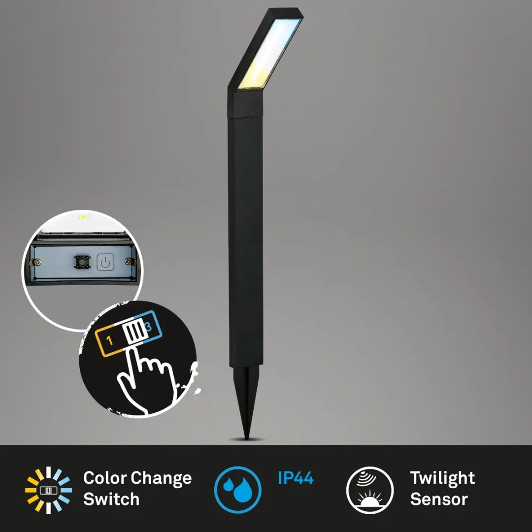 Briloner Solar Padlamp Schemersensor IP44