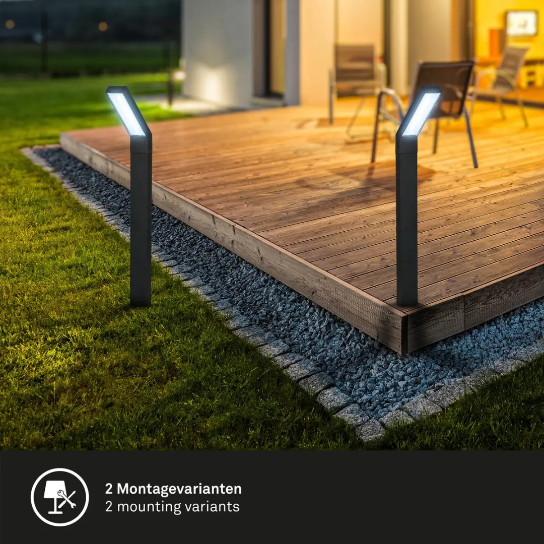 Briloner Solar Padlamp Schemersensor IP44 - Zwart