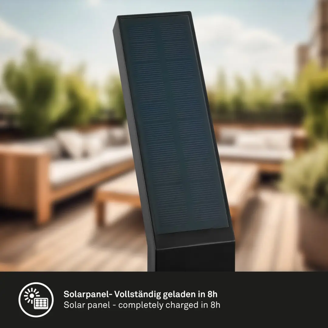 Briloner Solar Padlamp Schemersensor IP44 - Zwart