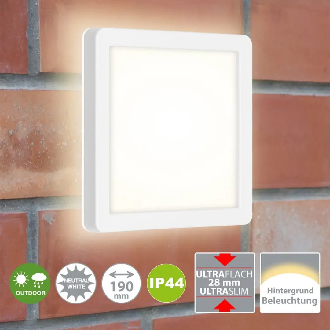 Briloner LED Buitenlamp 8W 1200lm - Wit