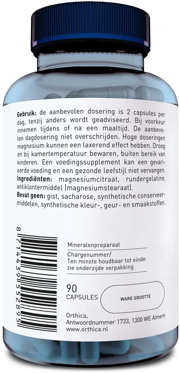 Orthica Magnesiumcitraat-125 90 Capsules