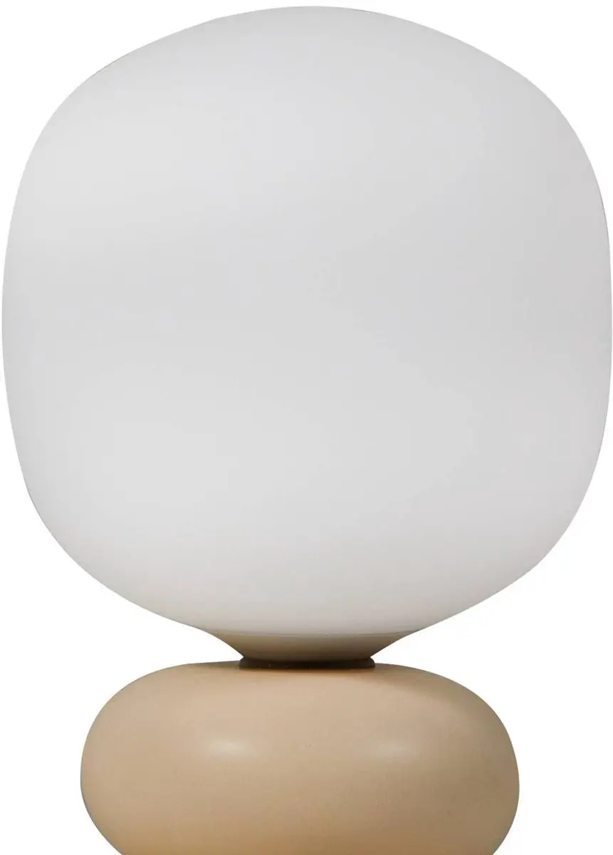 Lucande Keramiek Tafellamp 1 Licht - E14 - Wit/Geel