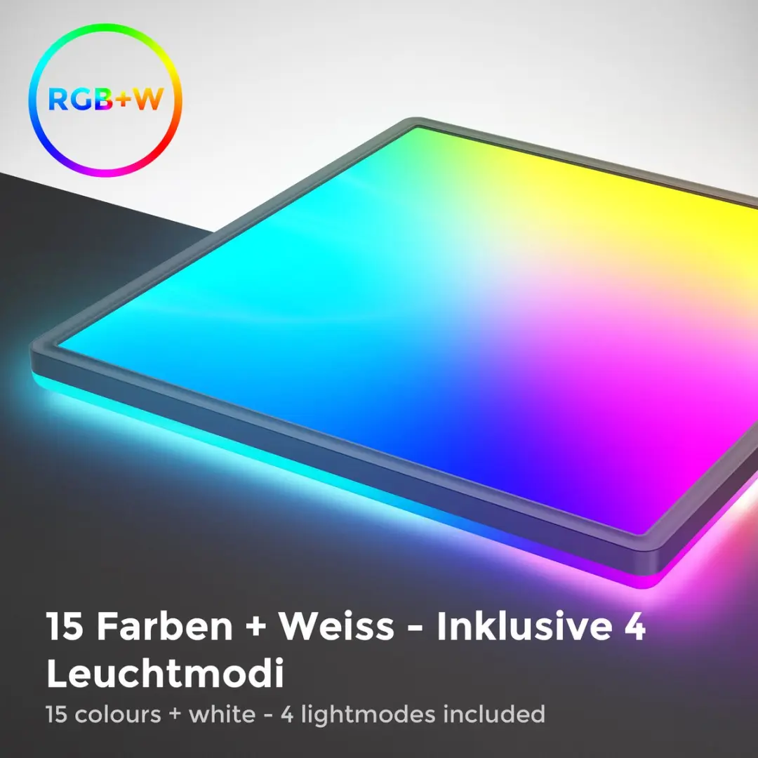Briloner B.K.Licht RGB LED Plafonnière 42cm - Zwart - RGBW