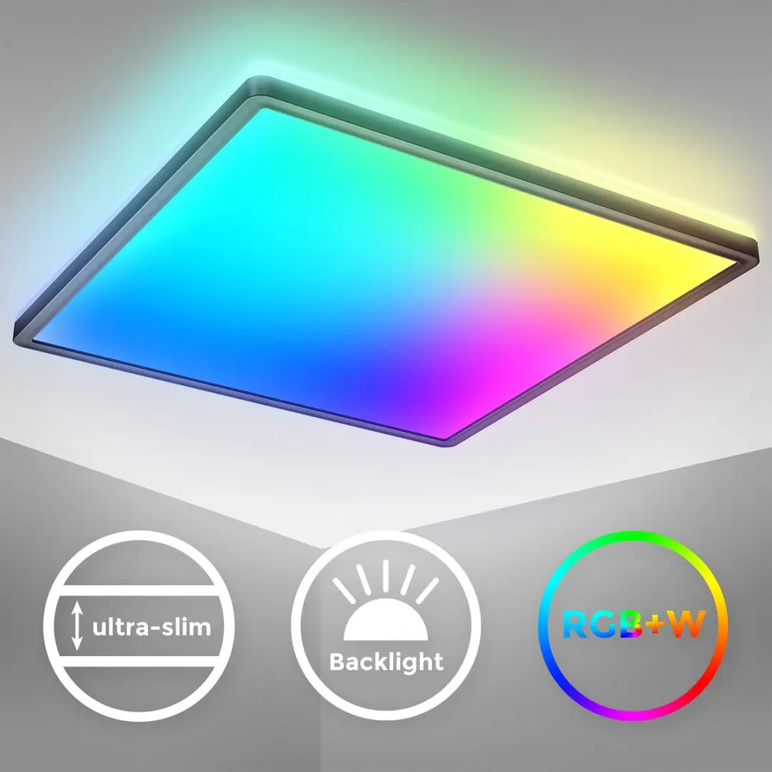 Briloner B.K.Licht RGB LED Plafonnière 42cm - Zwart - RGBW