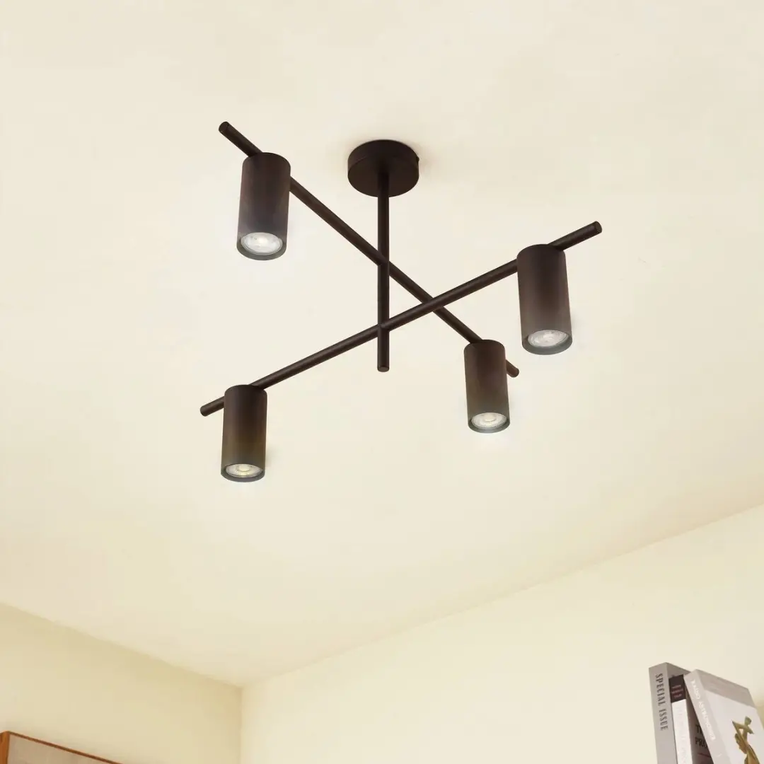 Lindby Plafondlamp 4x GU10 10W - Zwart